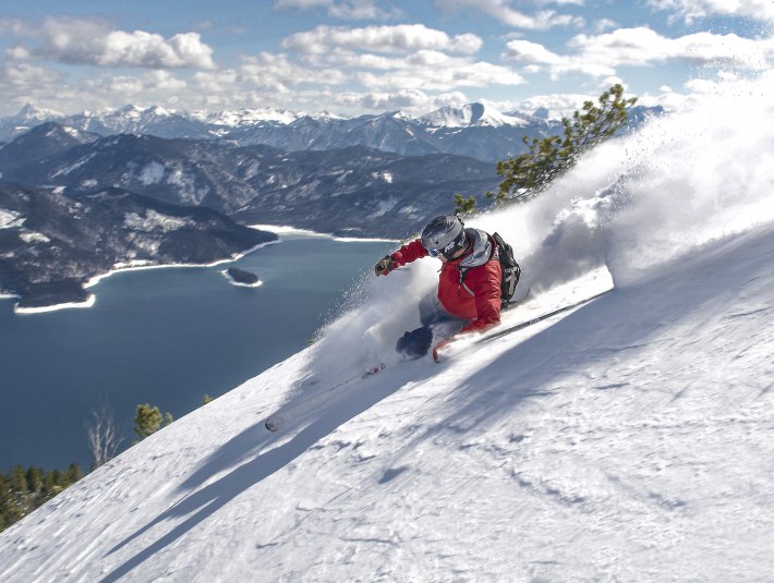 Ski Abahrt Herzogstand, © Tourist Information Kochel a. See, Fotograf: M. Reusse